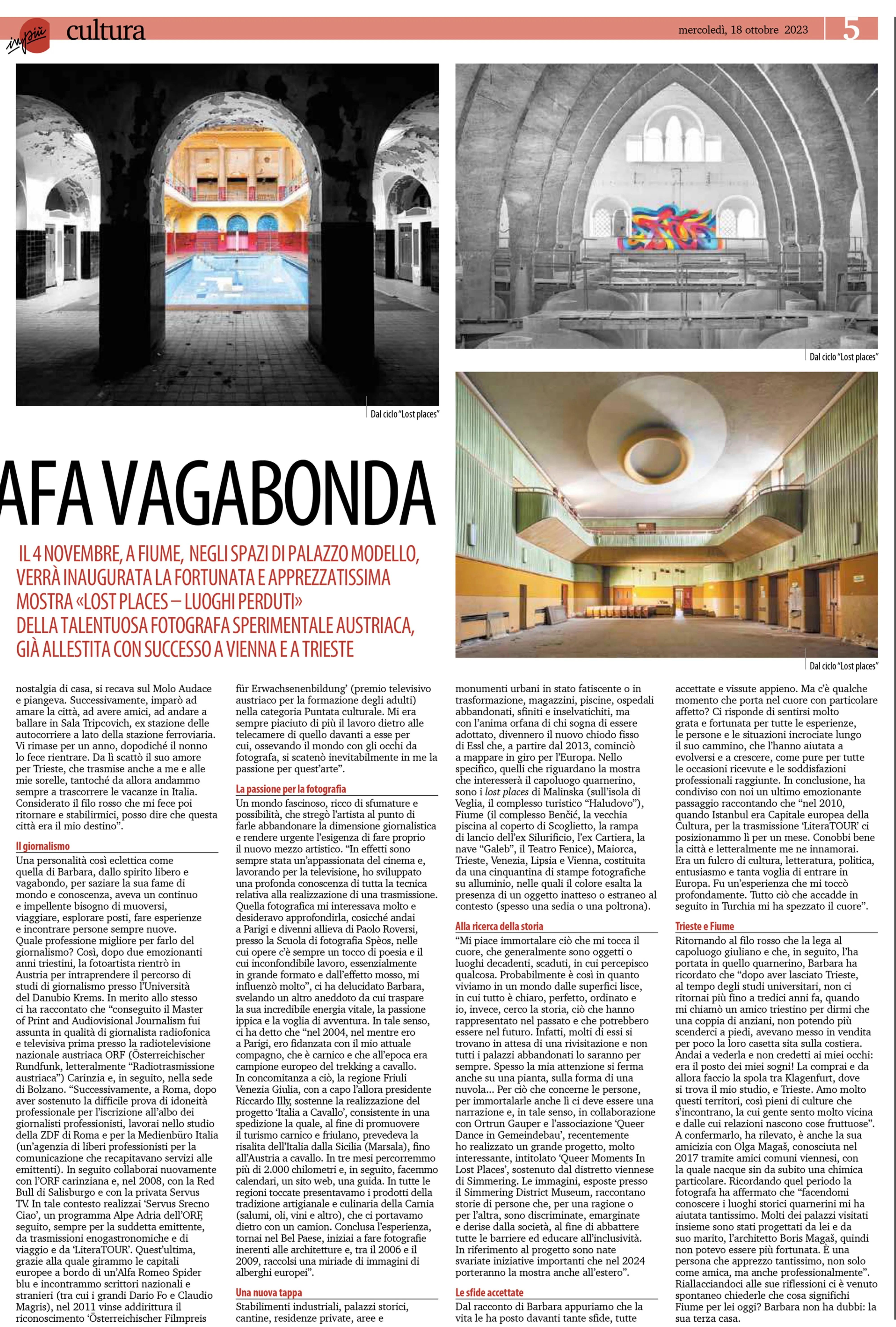 La Voce del Popolo — interview opening pages.