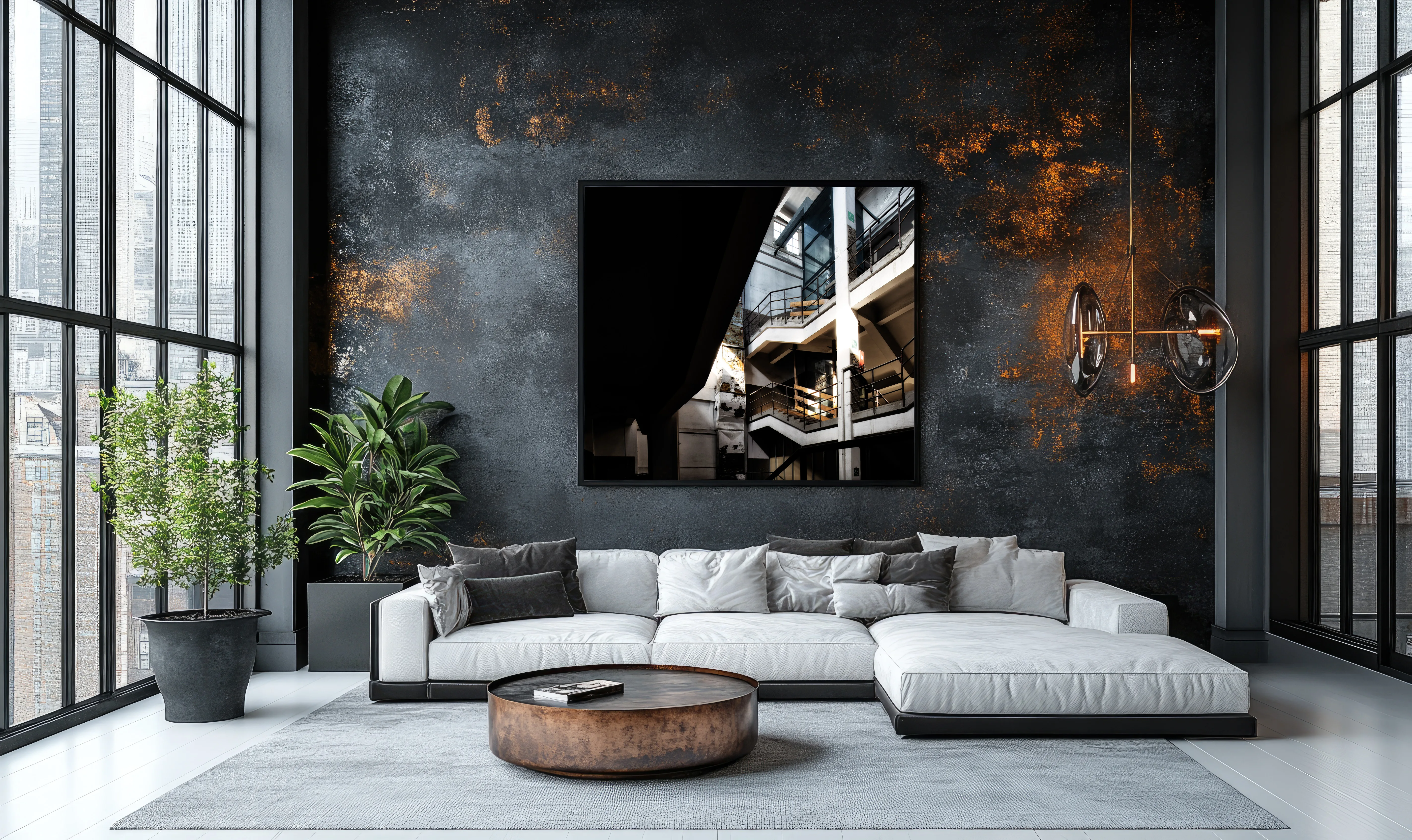 Common area with framed photograph — Industrial Building, Trieste.